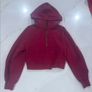Lululemon Athletica Maroon Half-Zip Hoodie